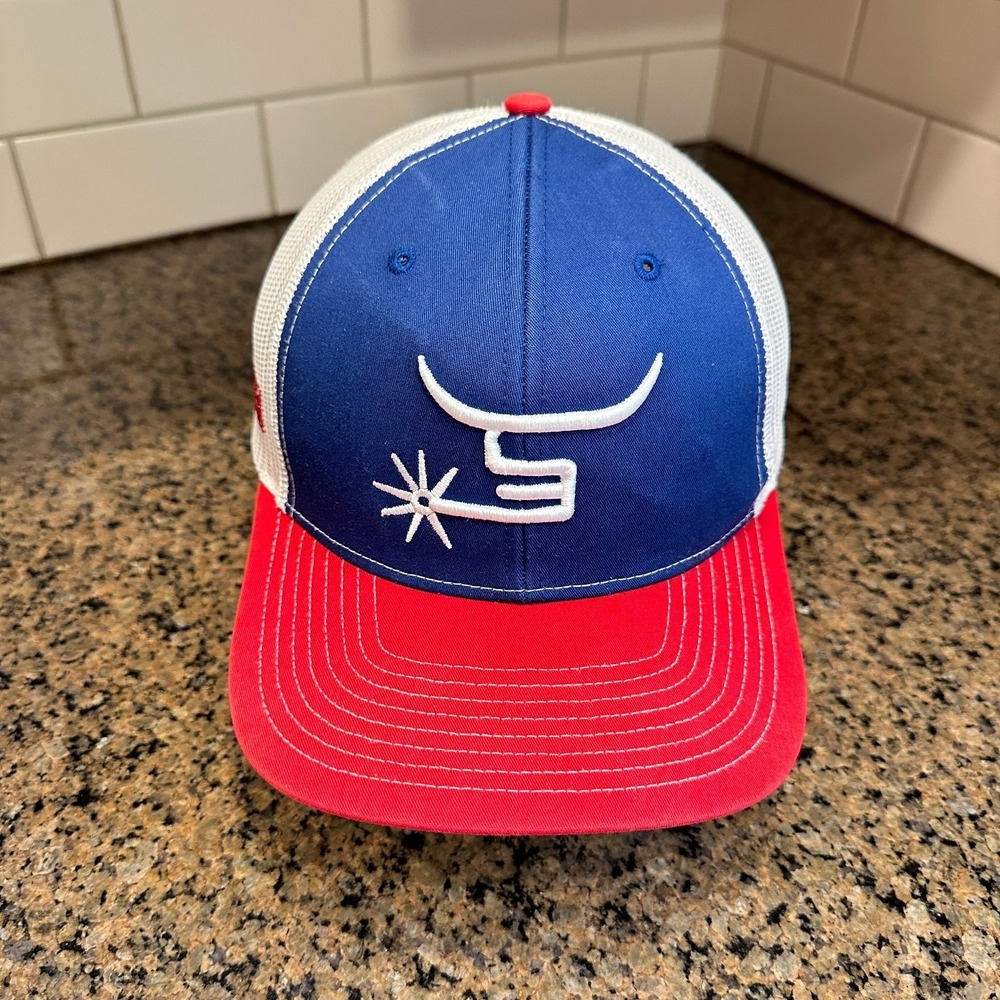 Spin 'Em Rodeo Co. "Murica" trucker hat Snapback Red White Blue